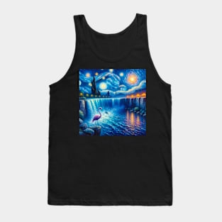 Flamingo Walking Under Water Tank Top